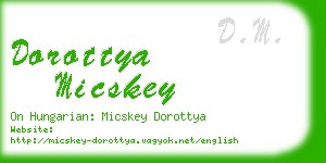 dorottya micskey business card